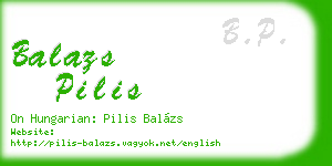 balazs pilis business card